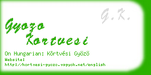 gyozo kortvesi business card