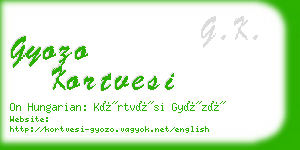 gyozo kortvesi business card